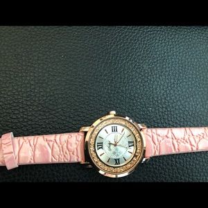 Pink leather watch